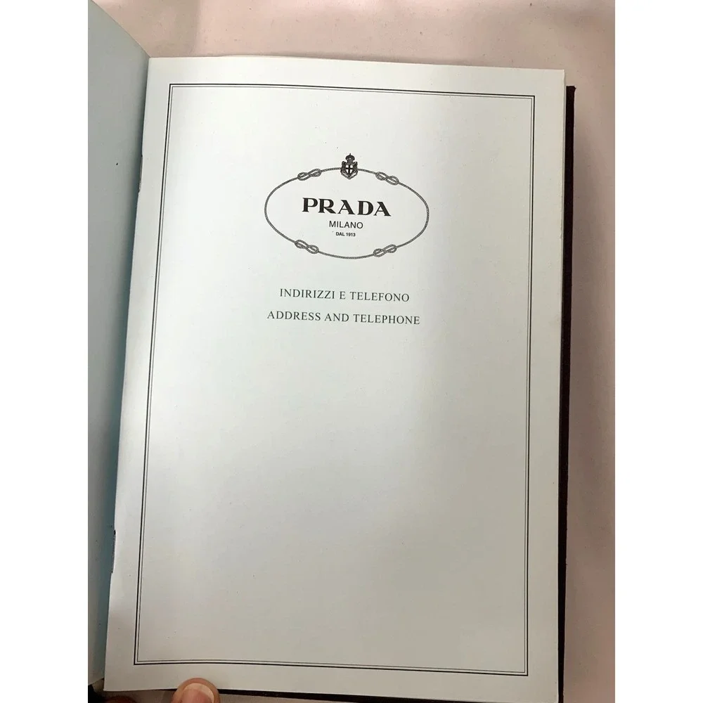 Prada Diary Diario Calendar Planner Journal Book 2003 Italian Gold Edges CLEAN